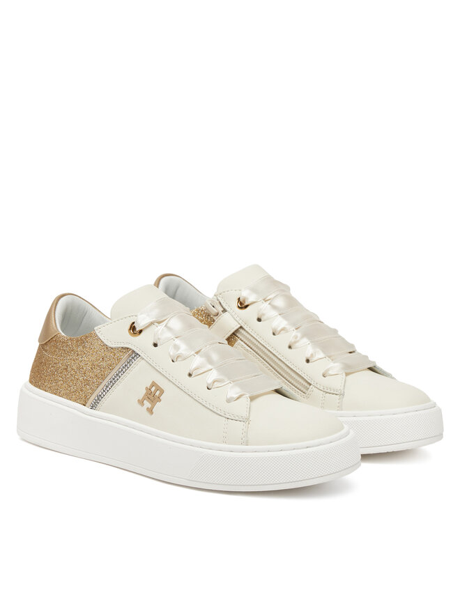 Кроссовки Low Cut Lace UP T4A9-33935-1281X024 Tommy Hilfiger, белый — фото 2