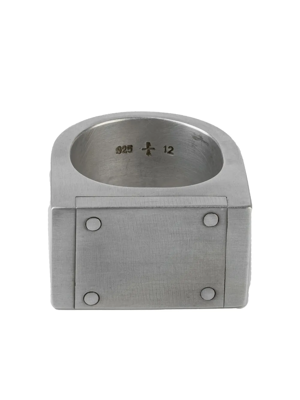 

Серебряное кольцо Plate Single Parts of Four, серебяный