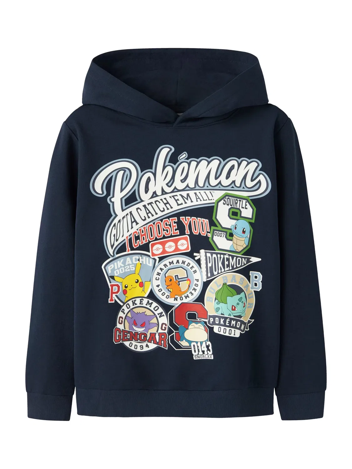 Толстовка Name It с надписью NKMJIM POKEMON в темно-синем цвете