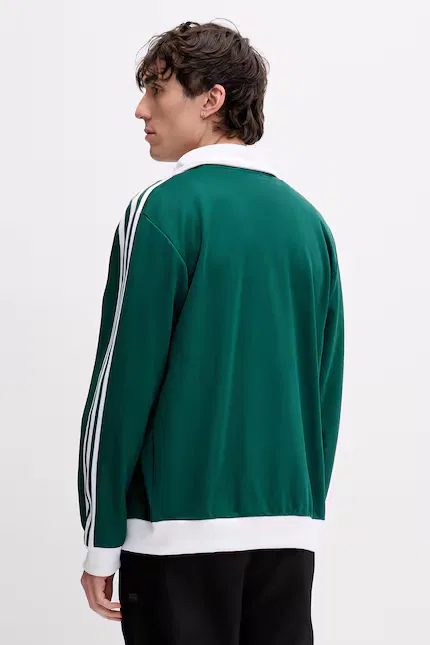 Олимпийка мужская на молнии Adidas Originals, зеленый — фото 3