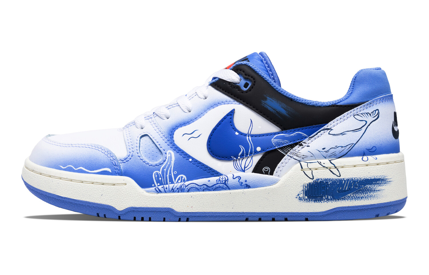

Кроссовки Nike Full Force Skateboarding Shoes Men Low-top Blue/white, синий