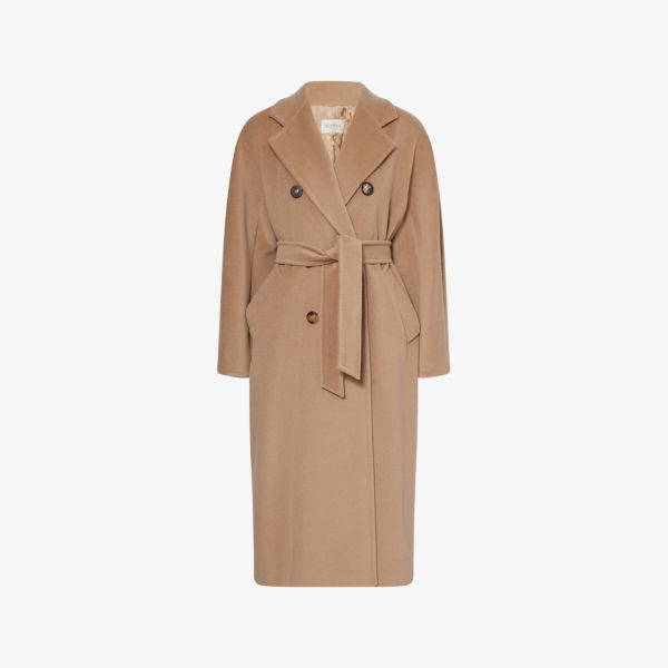 

Пальто Madame Max Mara с поясом из кашемира, коричневый
