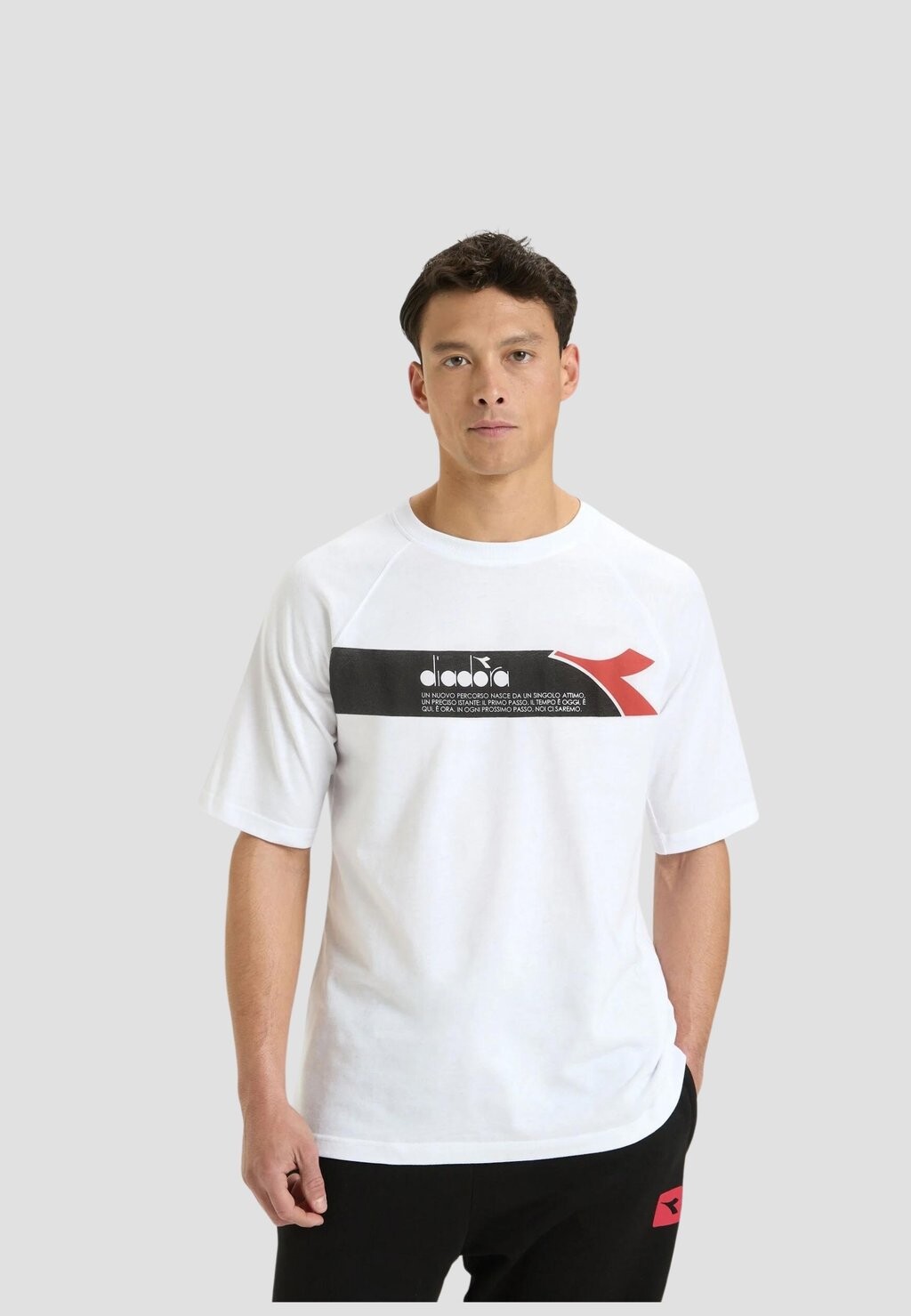 

Футболка с принтом Ss Urbanity Diadora, белая черная красная