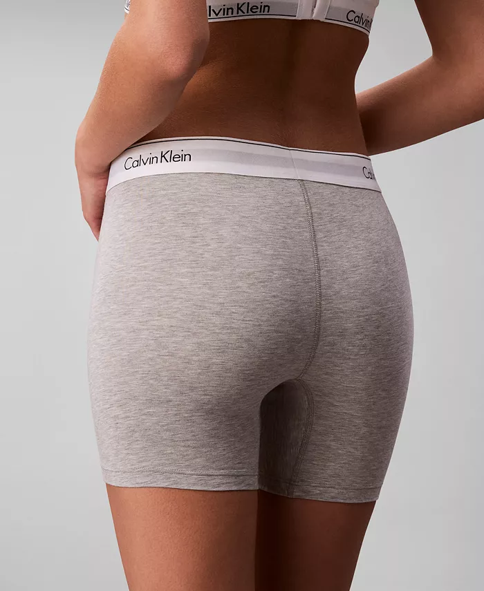 Женские трусы-боксеры Icon из хлопка и модала QF8528 Calvin Klein, серый — фото 2