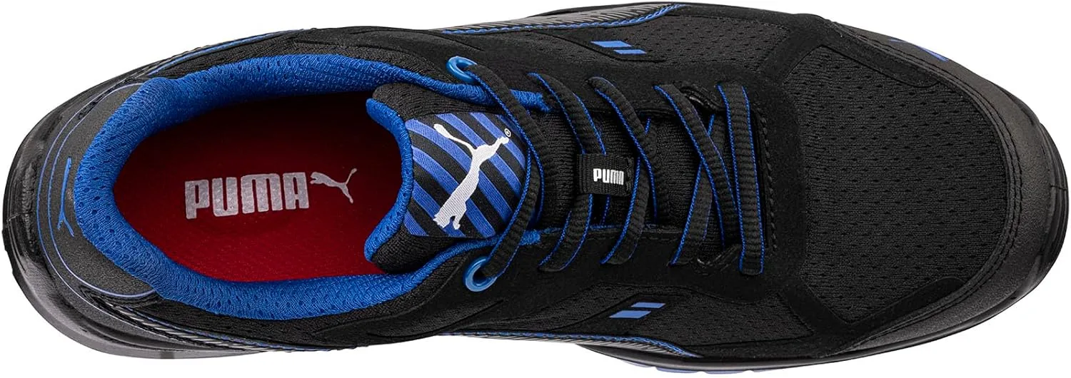 Защитная обувь PUMA Fuse Low S1PS ESD, унисекс, с нескользящей подошвой, черный/синий — фото 4