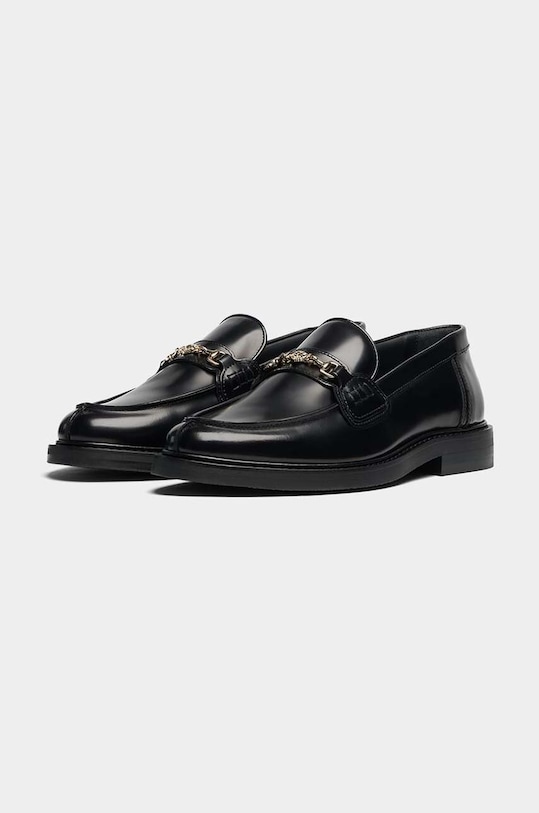 Кожаные мокасины Loafer Polido Filling Pieces, черный — фото 2
