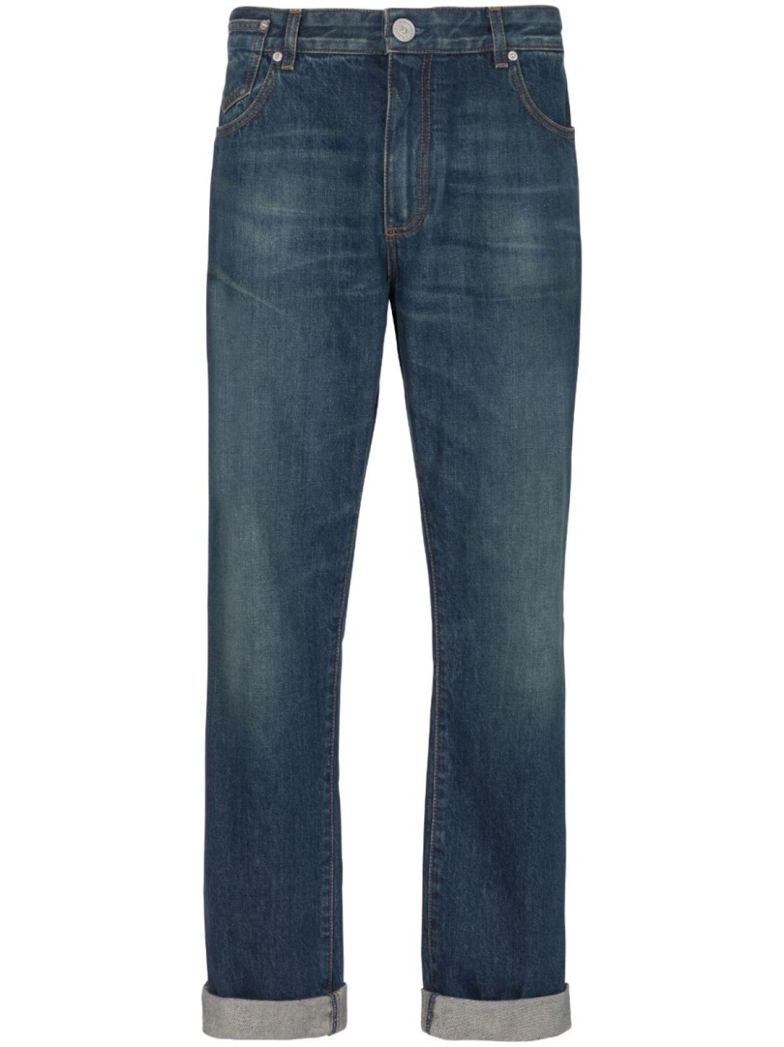 

Balmain прямые джинсы Vintage с нашивкой-логотипом, синий