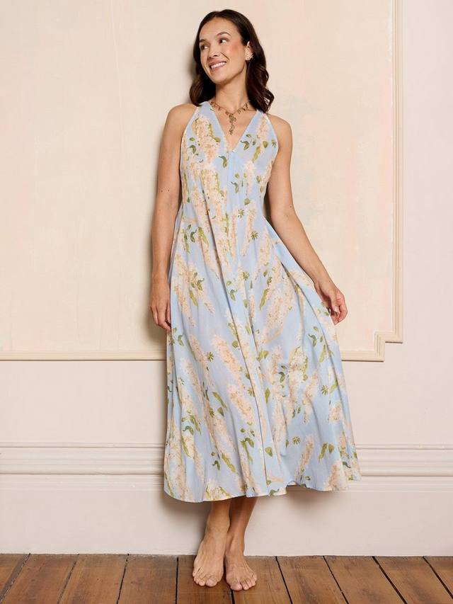 

Флоральное макси-ночное платье Their Nibs, Light Blue