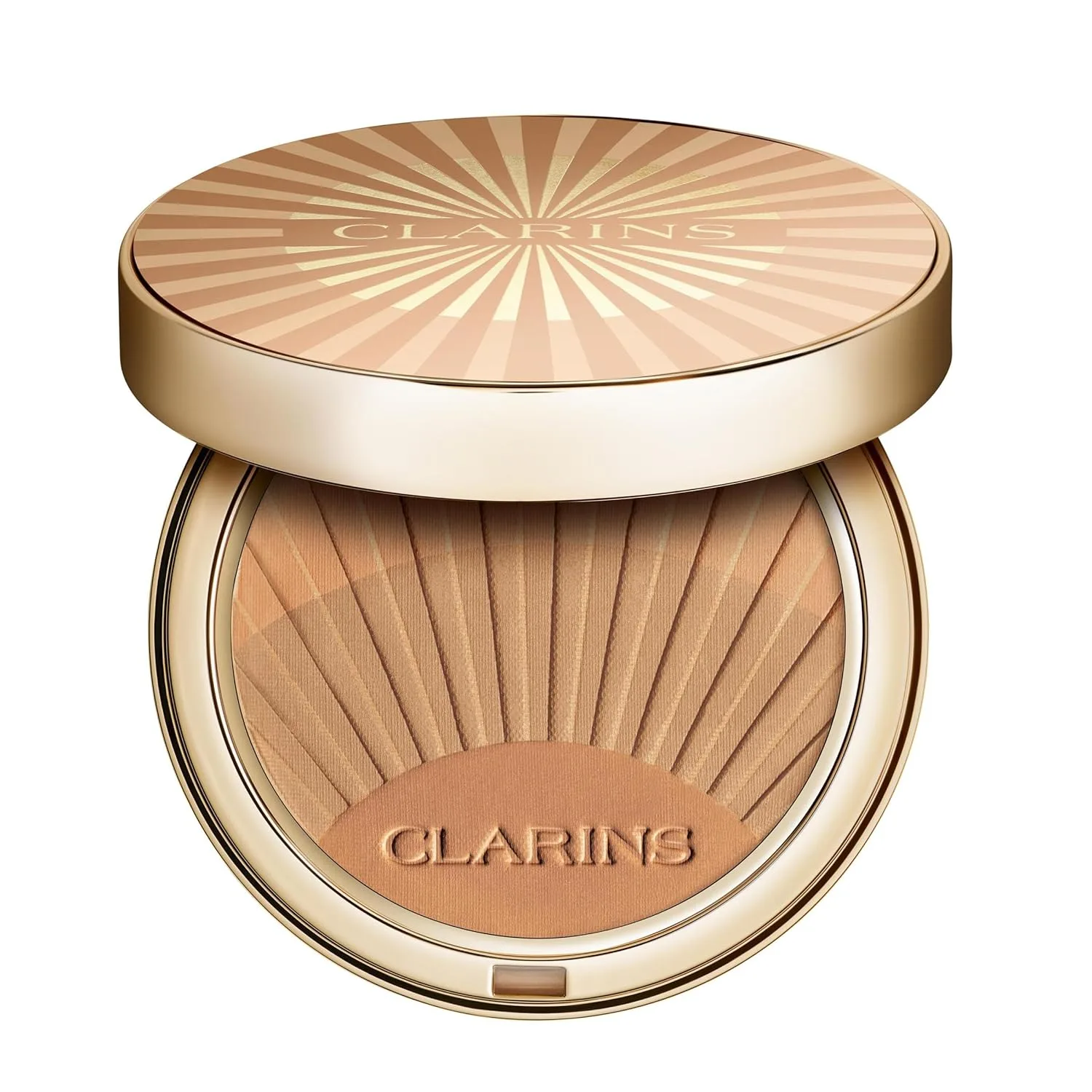 Бронзирующая пудра Clarins | Насыщенный, сияющий матовый финиш | Бронзер, контур и хайлайтер 3-в-1 | Естественное, загорелое сияние | 0,4 унции, Bronze
