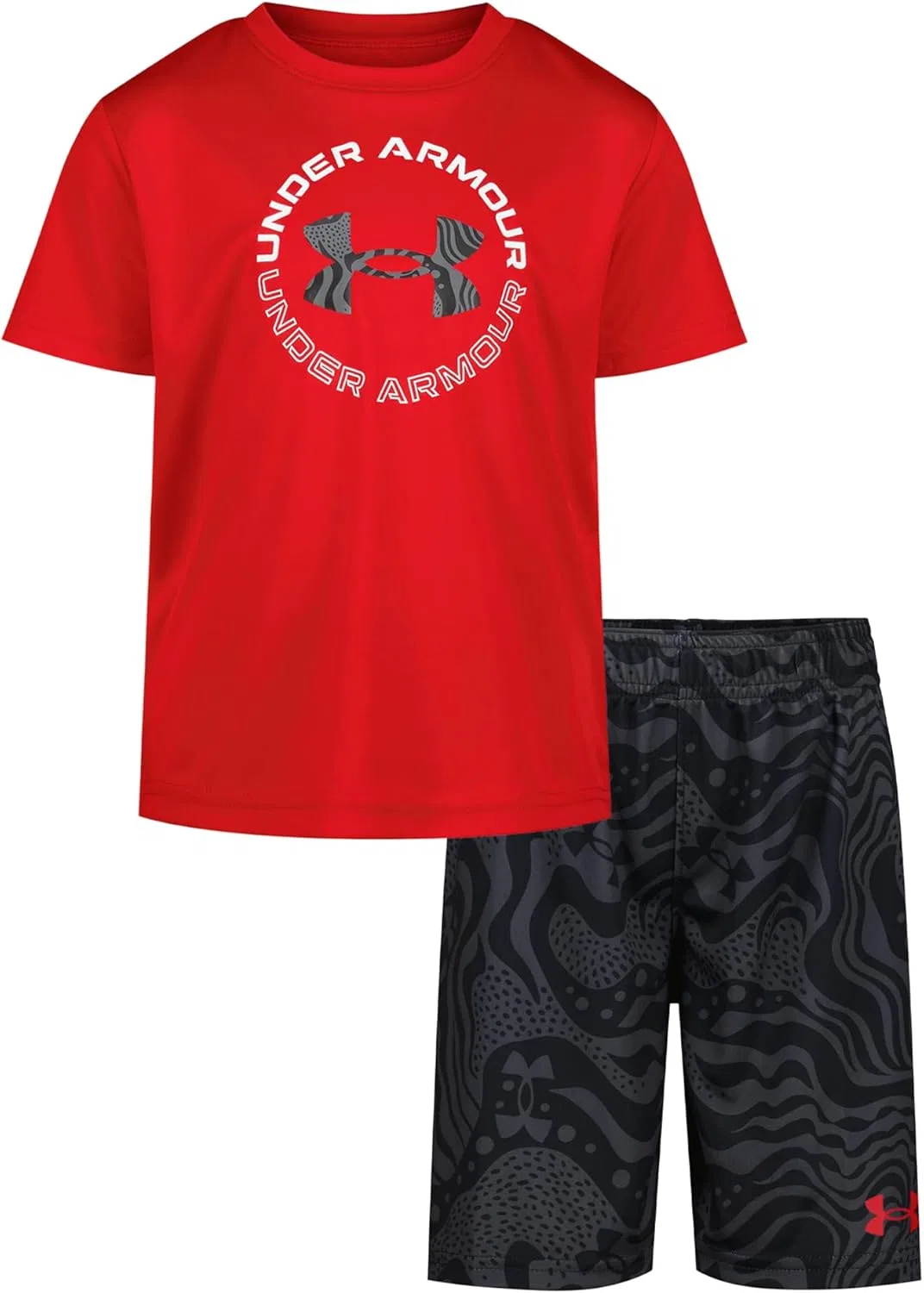 Детский спортивный комплект из футболки и шорт Under Armour, Red Sprints