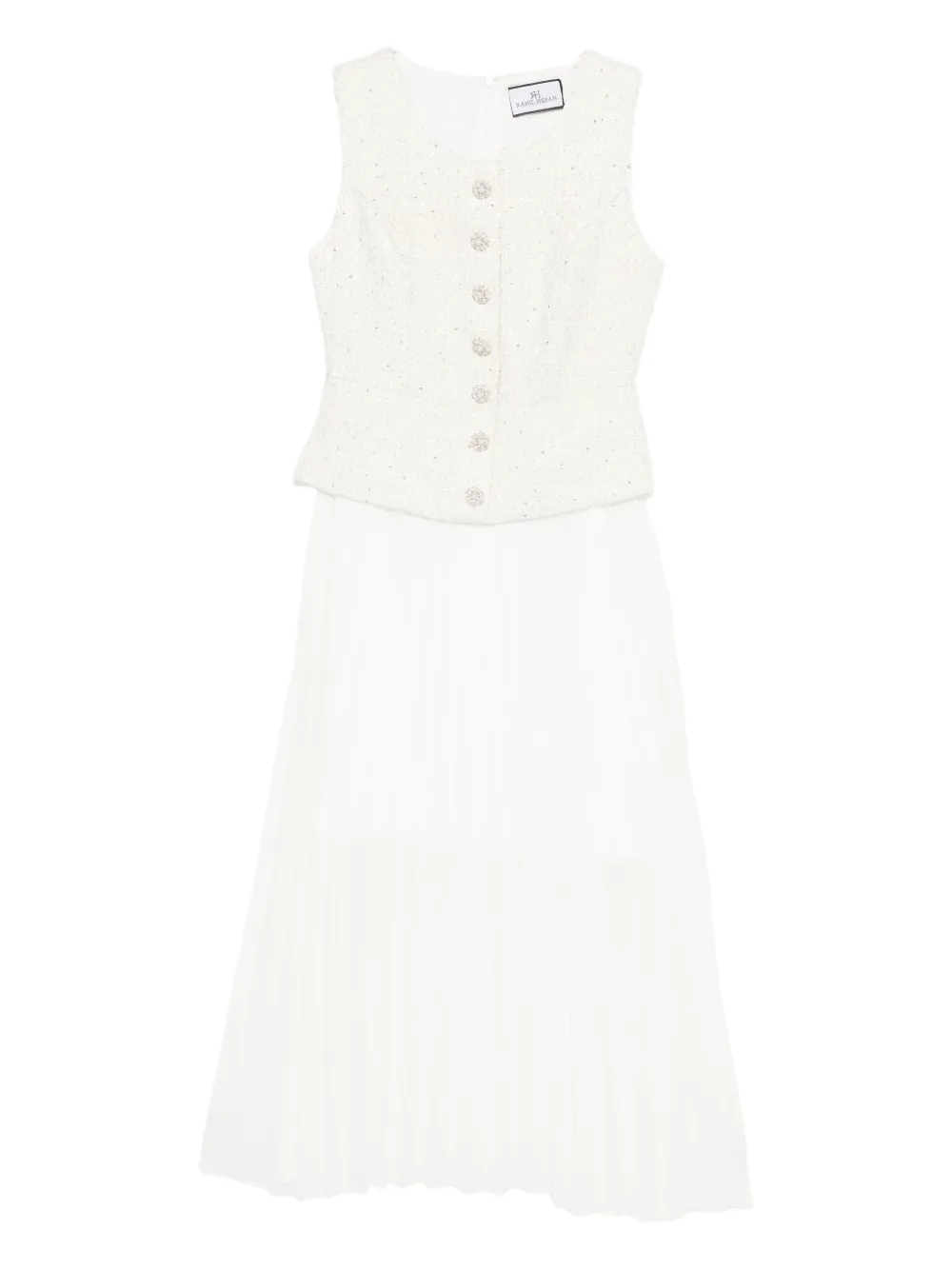 

Платье без рукавов с плиссировкой Rahil Hesan, нейтральный