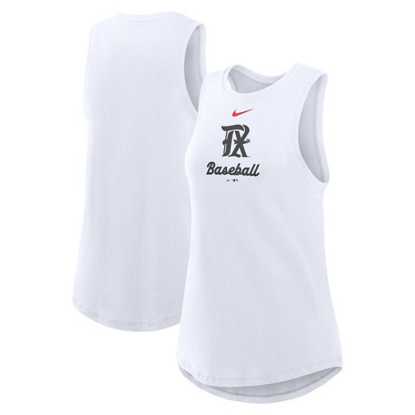 

Женский белый майка Texas Rangers City Connect Tricode High Neck Dri-FIT Nike
