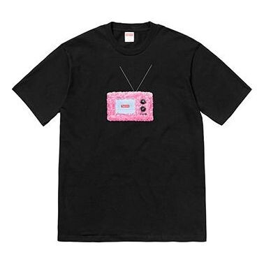 

Футболка ss18 tv tee black casual short sleeve Supreme, черный