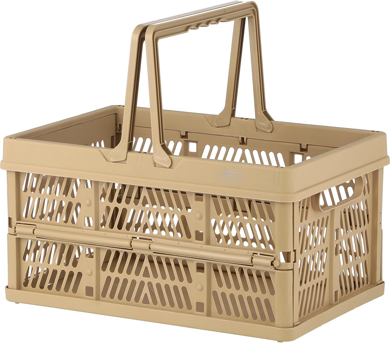 

Складная корзина-контейнер Fuji Boeki 69005 (Ш x Г x В): 15,0 x 10,0 x 7,9 дюймов (38 x 25,5 x 20 см), бежевый, с ручкой, легко носить с собой, содержимое: 3,1 галлона (15 л), размер M Fujiboeki, Beige