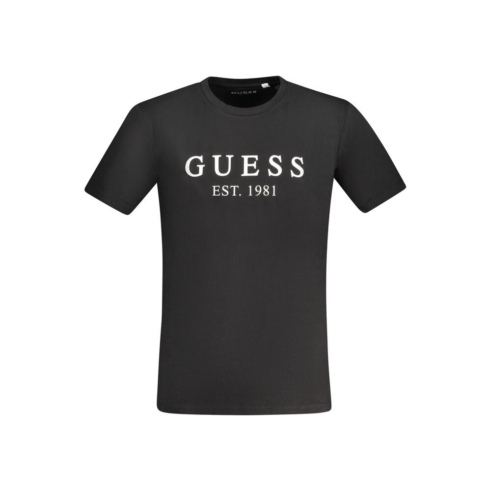 

Черная хлопковая футболка Guess Shoes