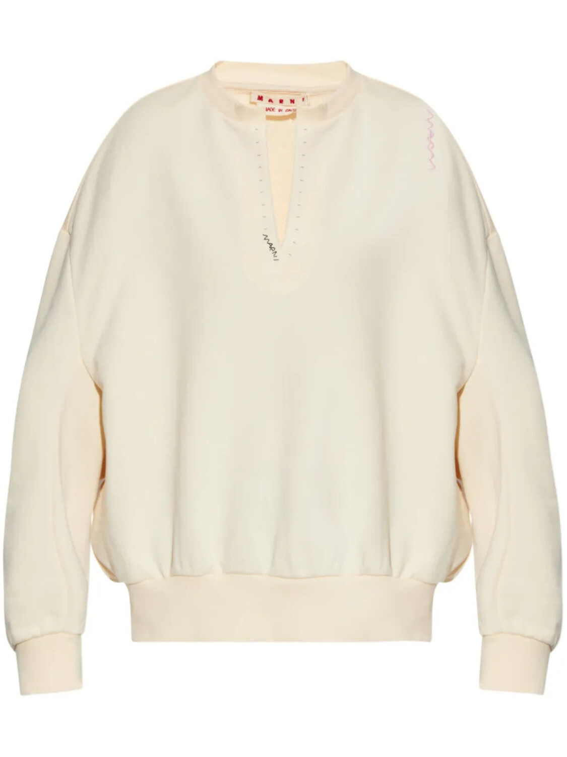 

Хлопковая толстовка Marni, нейтральный