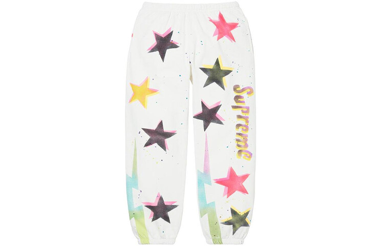 SS21 Трикотажные спортивные штаны унисекс Supreme, белый — фото 3