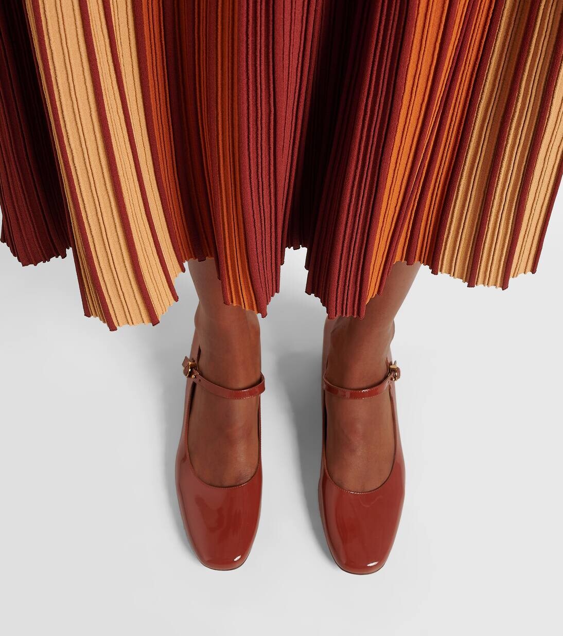 Туфли Мэри Джейн из лакированной кожи Tod'S, цвет mattone — фото 4