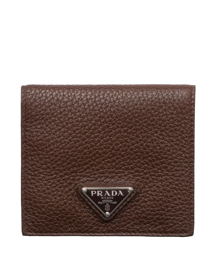 

Кожаный кошелёк Prada, коричневый