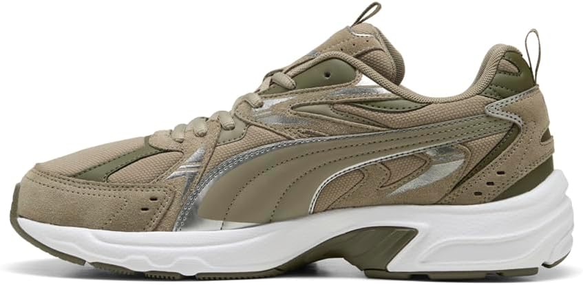 Мужские кроссовки PUMA Milenio Tech Suede с шнуровкой, повседневные - коричневые — фото 3