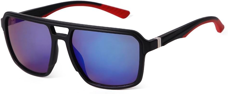 

Спортивные солнцезащитные очки Trend для мужчин и женщин, прямоугольная оправа с двойной перемычкой, зеркальные солнцезащитные очки для мужчин, очки с защитой от УФ-излучения UV400 TKKTLLT, C6