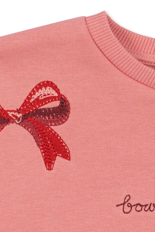Детская толстовка LOU BOW SWHEAT SHIRT OCS Konges Sløjd, розовый — фото 3