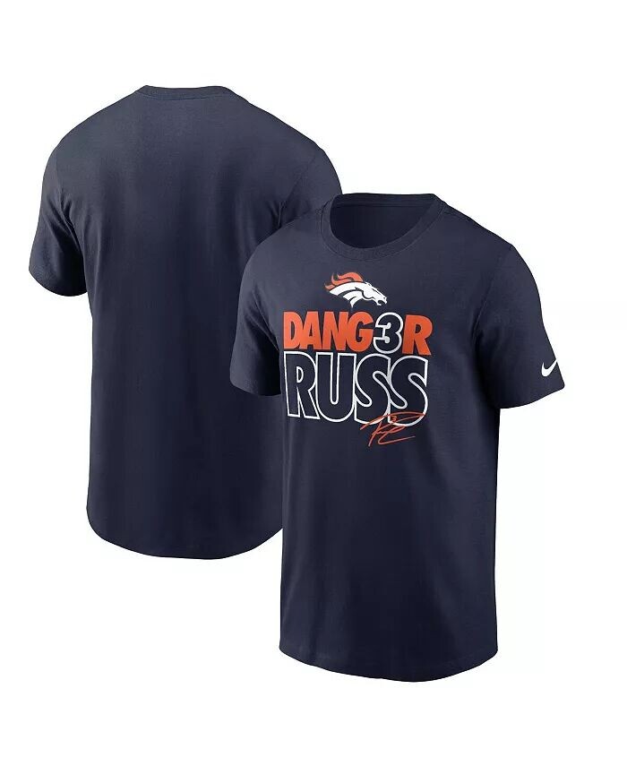 

Мужская футболка с графическим принтом игрока Russell Wilson Navy Denver Broncos Nike
