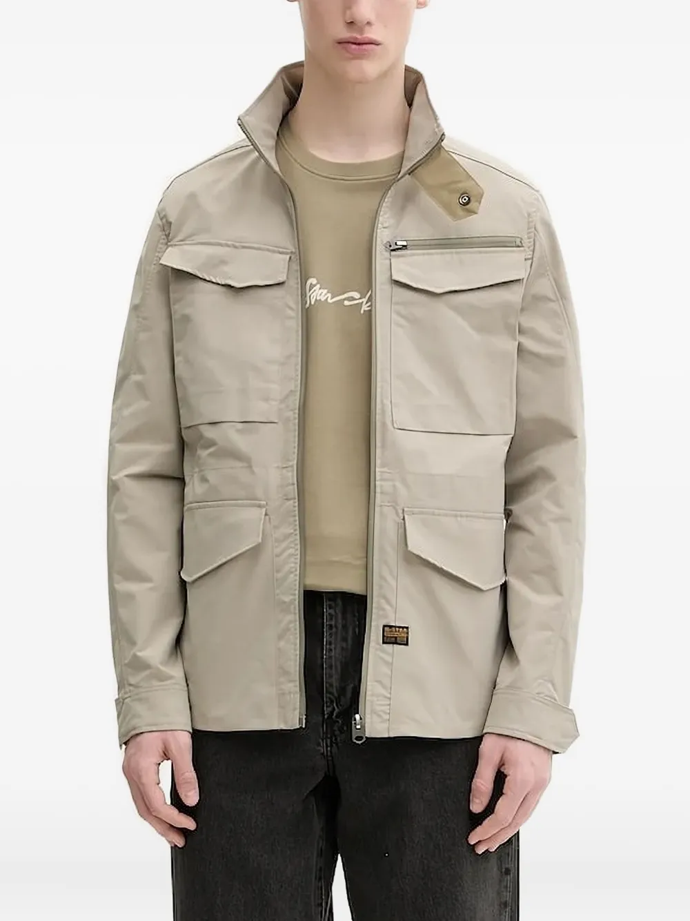 

Куртка с застежкой-молнией и карманом-клапаном G-Star RAW, нейтральный
