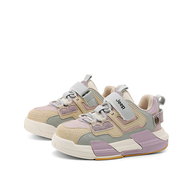 Кроссовки Jeep Kids Skateboarding Shoes Kids Low-top Silver, фиолетовый — фото 4