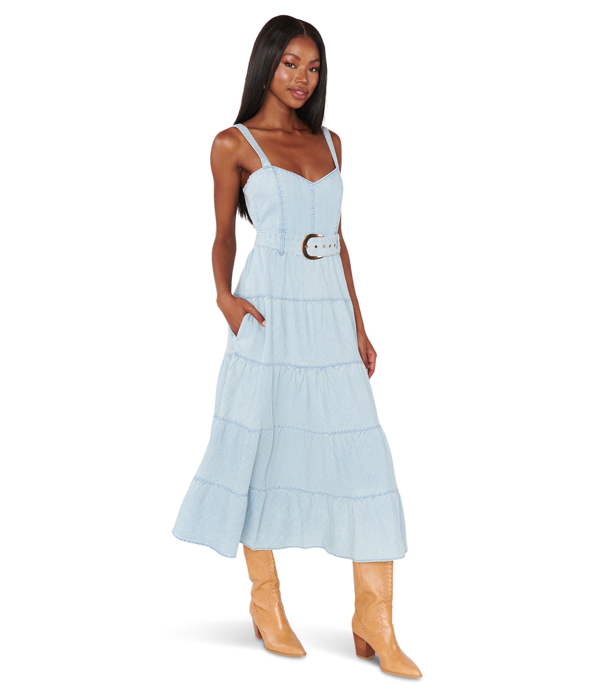 

Платье Show Me Your Mumu Lainey Midi Dress, цвет Dew Drop