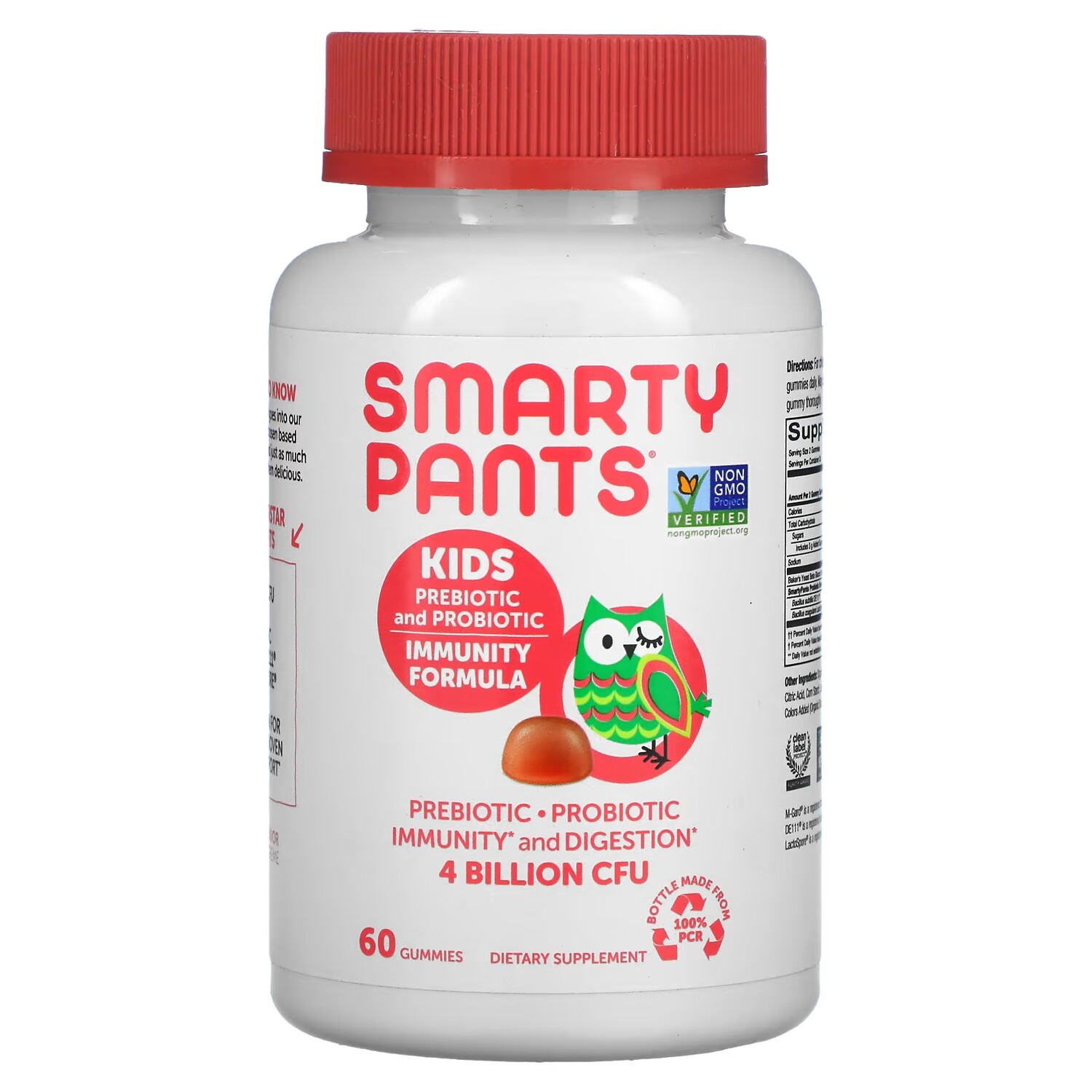 

Формула для иммунитета SmartyPants Kids с пребиотиками и пробиотиками, 60 жевательных конфет