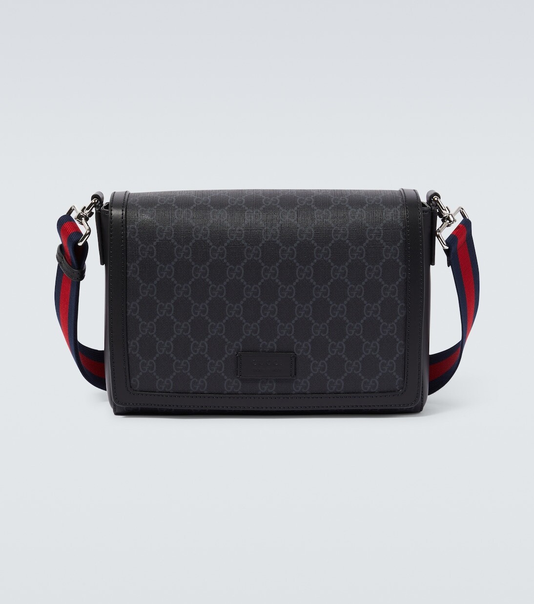 

Сумка через плечо gg с кожаной отделкой Gucci, серый