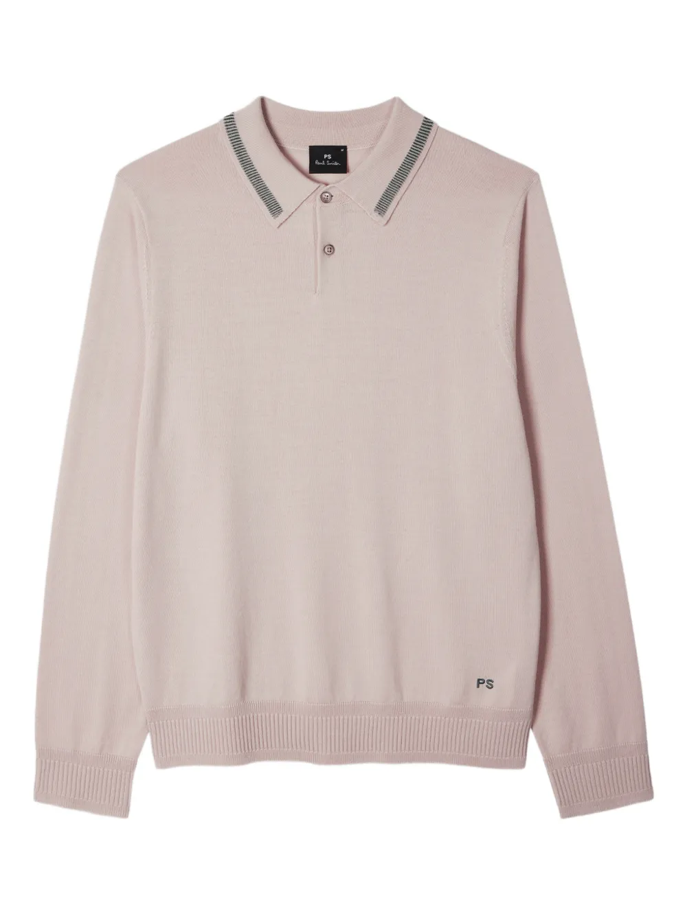 

Поло с полосатым воротником Ps Paul Smith, бежевый