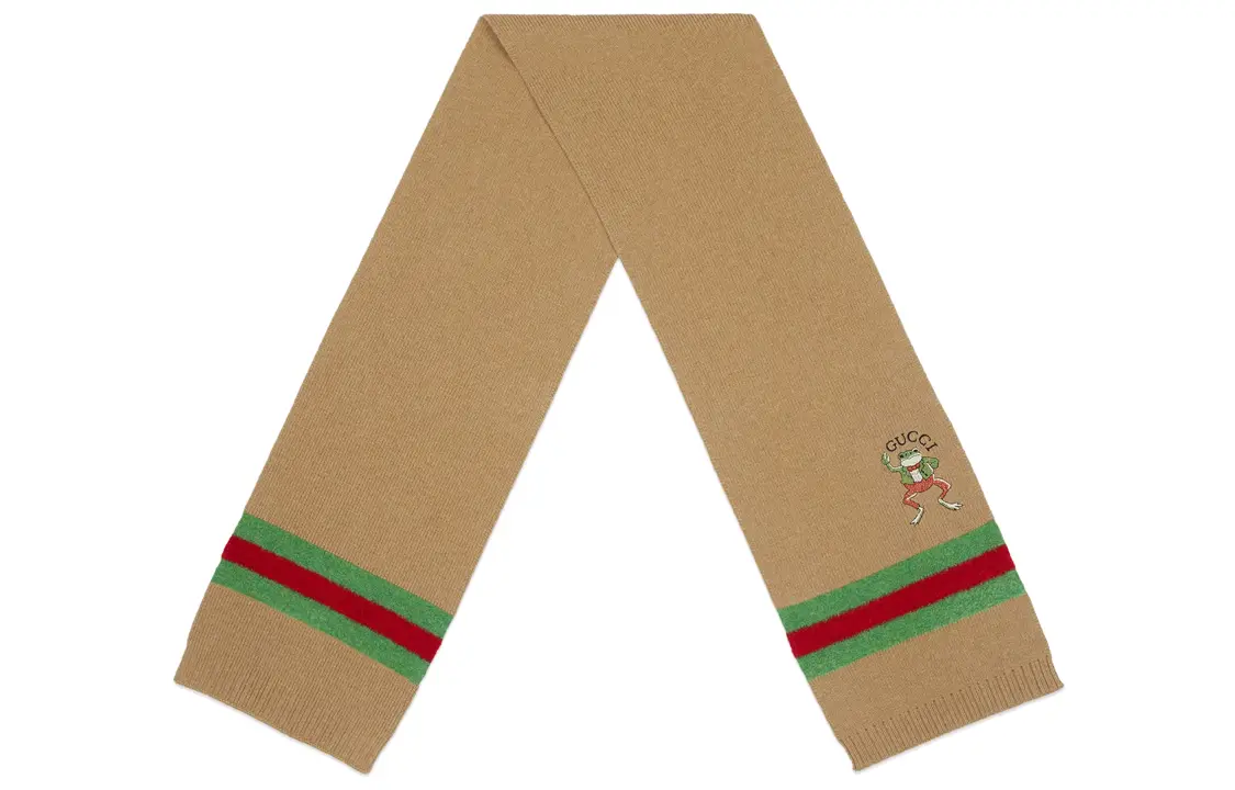 

GUCCI Детский вязаный шарф, Camel