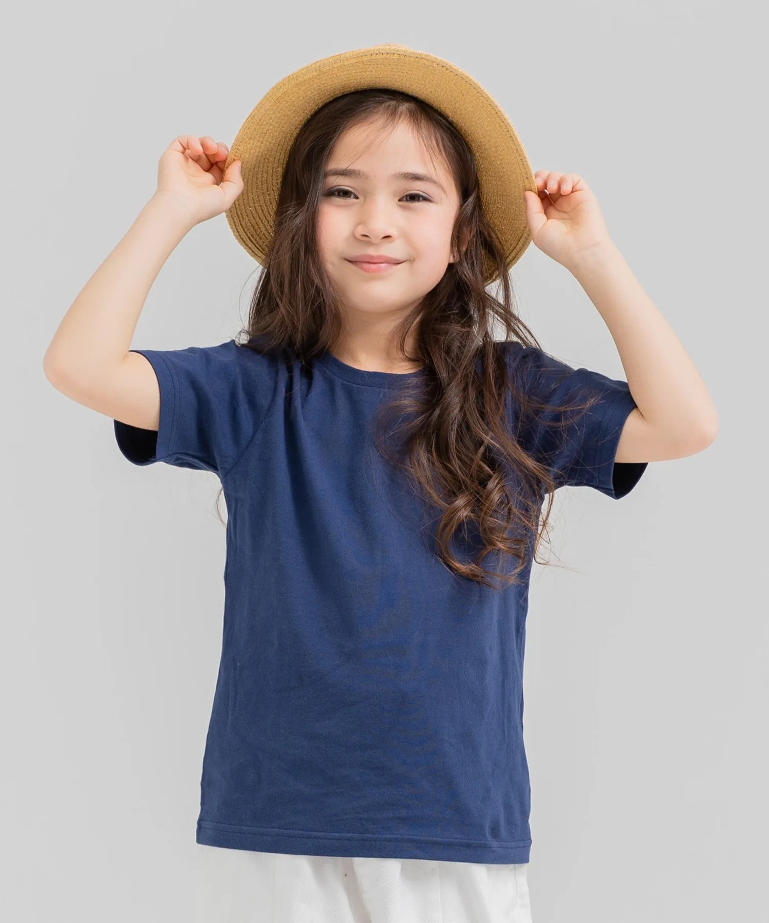 Детская футболка из 100% хлопка Plain chil2 navy