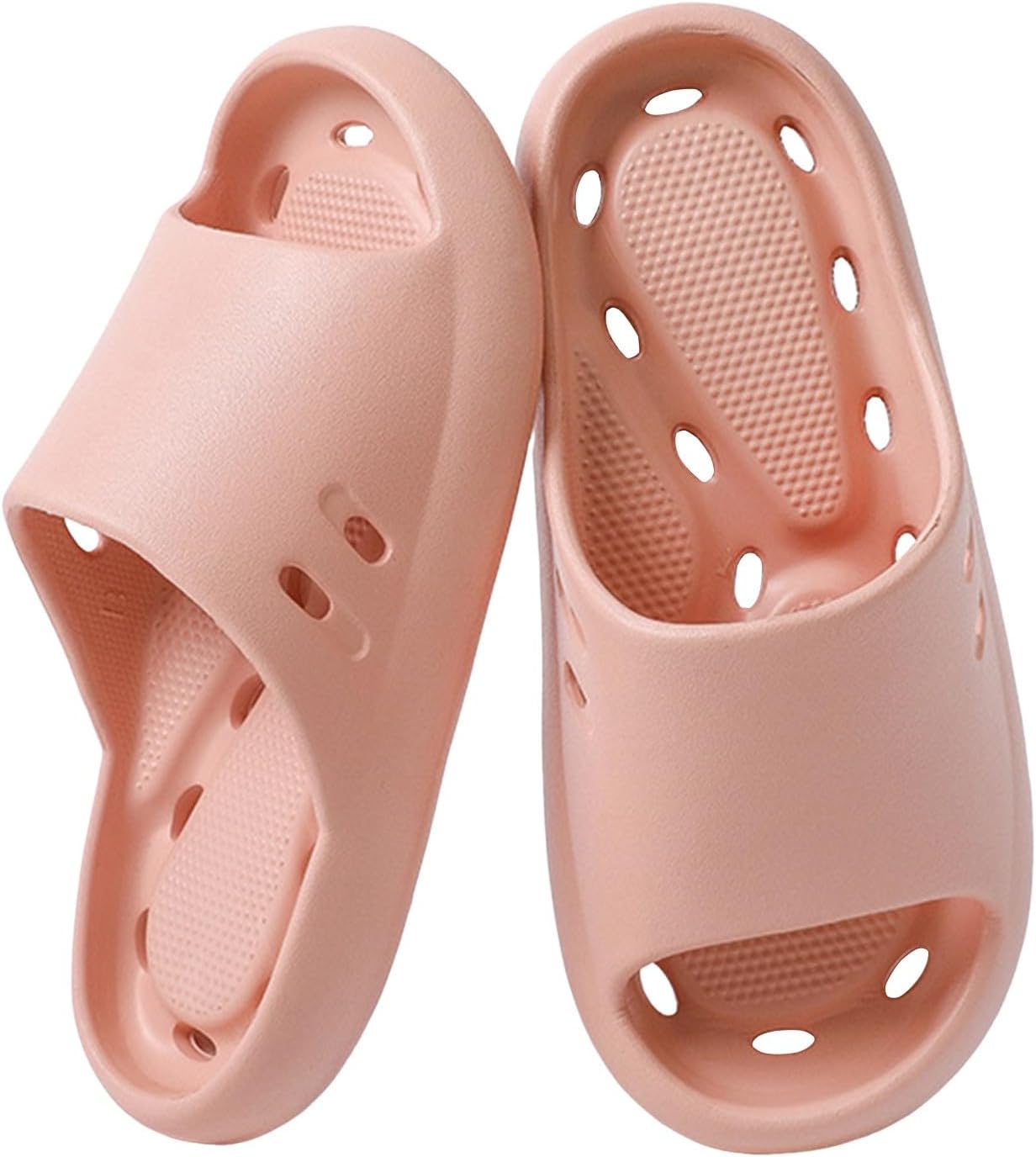 

Душевые шлепанцы для женщин и мужчин, массажные шлепанцы для бассейна, мягкие амортизирующие, противоскользящие тапочки, удобные тапочки для ванной Generic, розовый