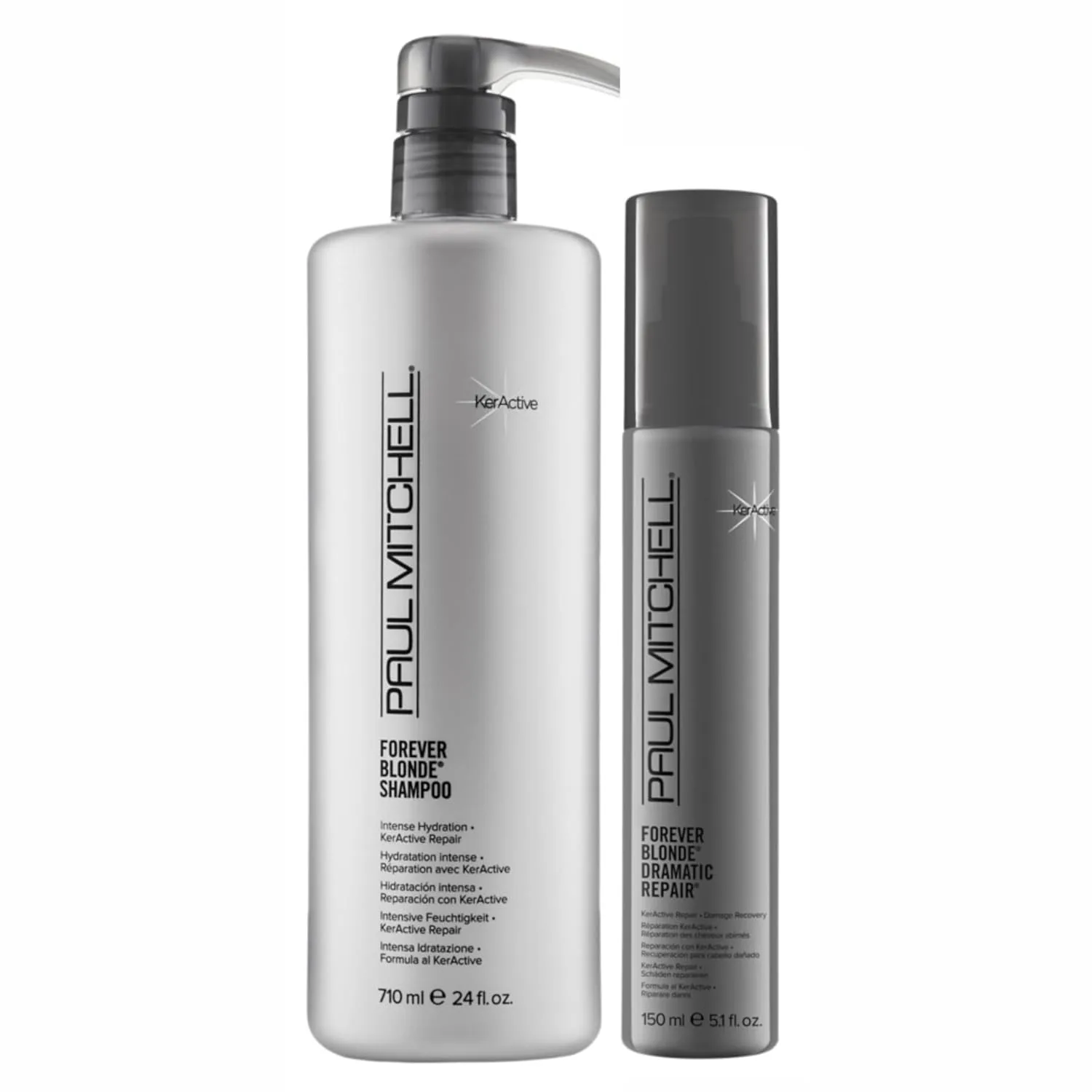 Шампунь Paul Mitchell Forever Blonde, восстанавливает и увлажняет, 700 мл + несмываемый кондиционер Forever Blonde, восстанавливает и придает блеск, 140 мл, идеально подходит для осветленных волос.