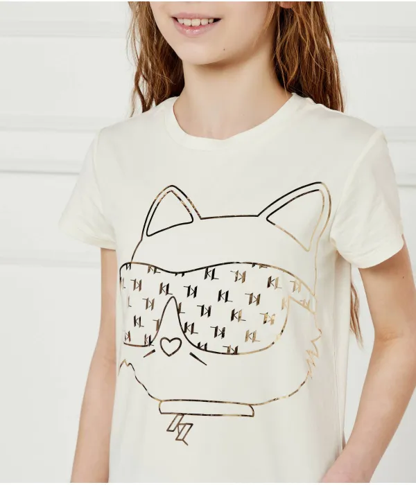 Футболка Regular fit Karl Lagerfeld Kids, белый — фото 4