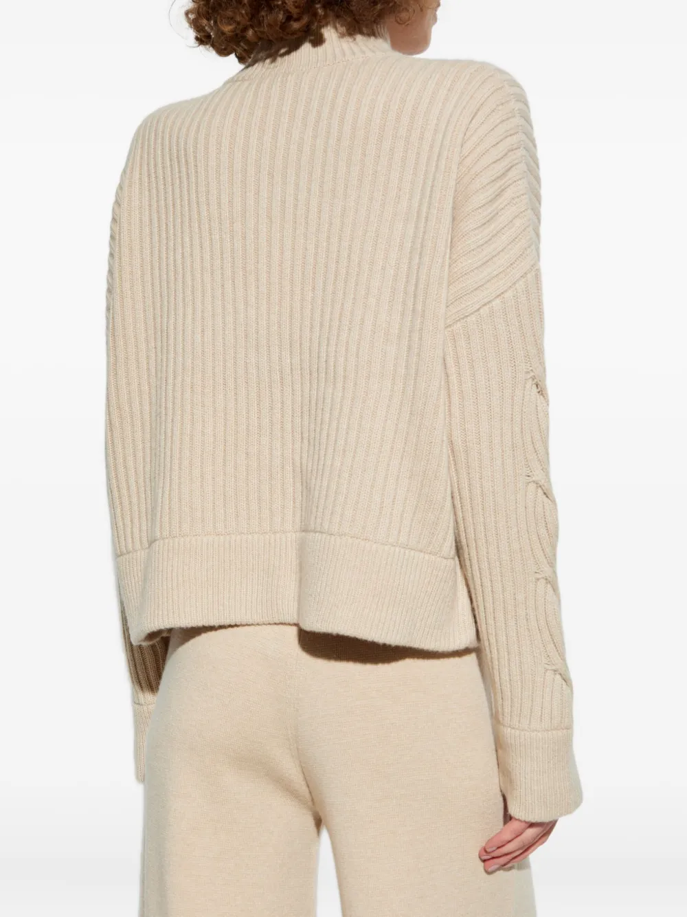 Кардиган фактурной вязки Max Mara, нейтральный — фото 4