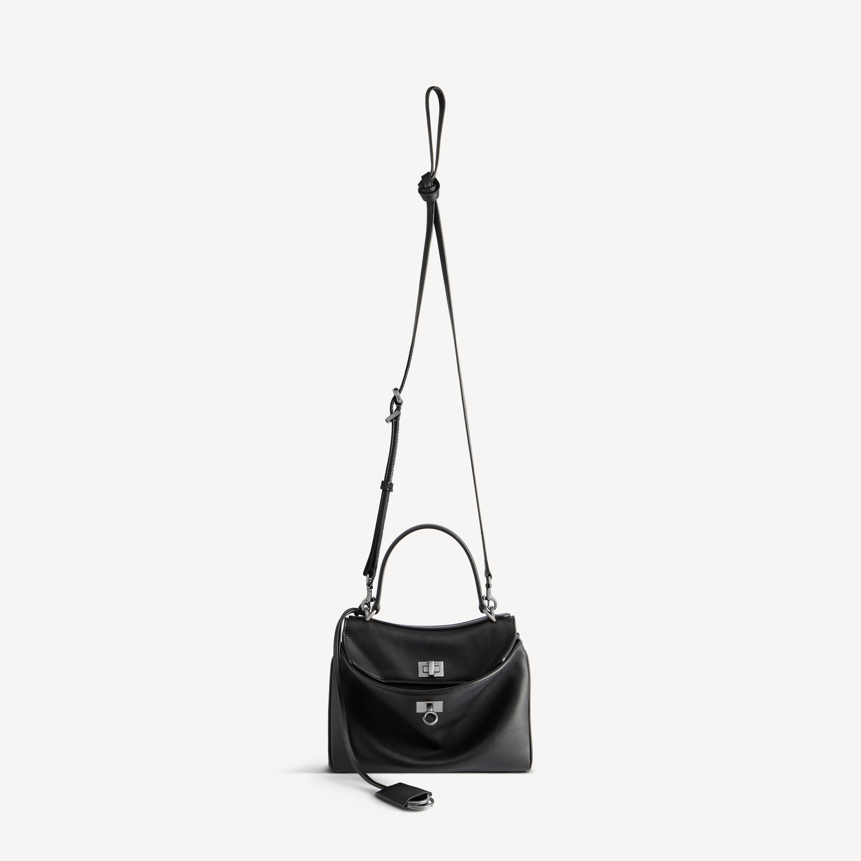 BALENCIAGA Женская мини-сумка Rodeo в черном цвете — фото 4