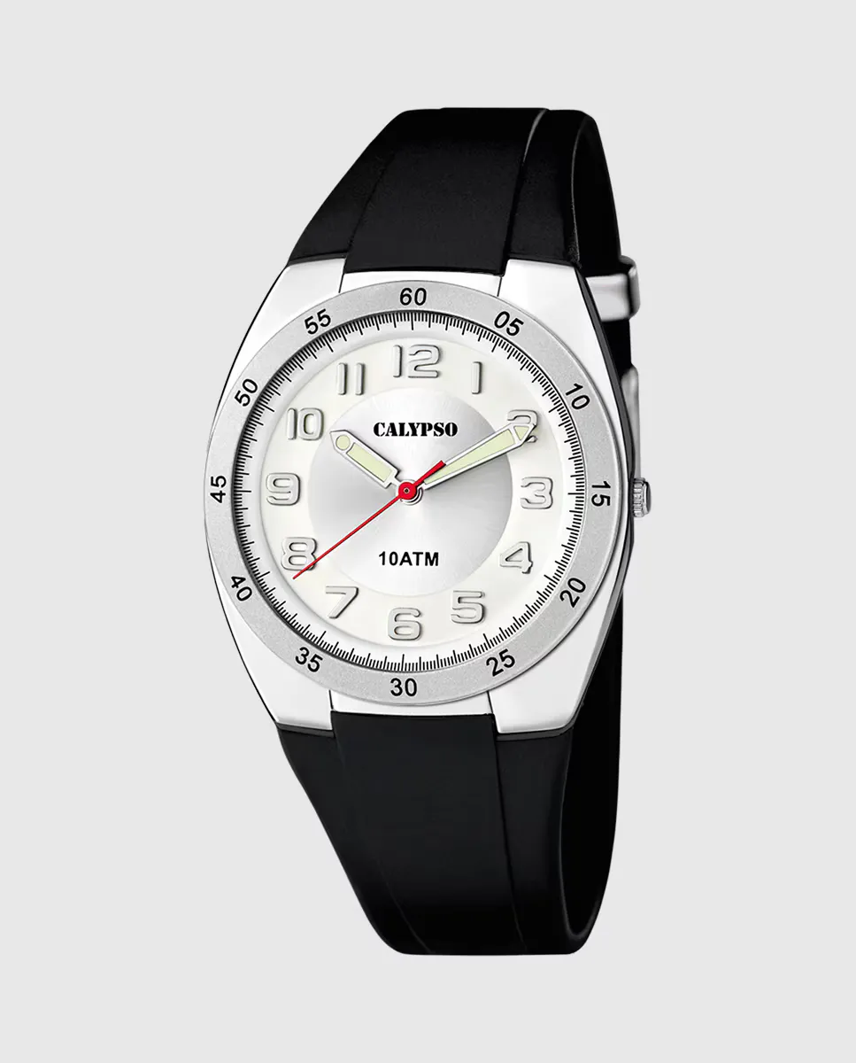 

K5753/4 Черные резиновые мужские часы в уличном стиле Calypso, черный
