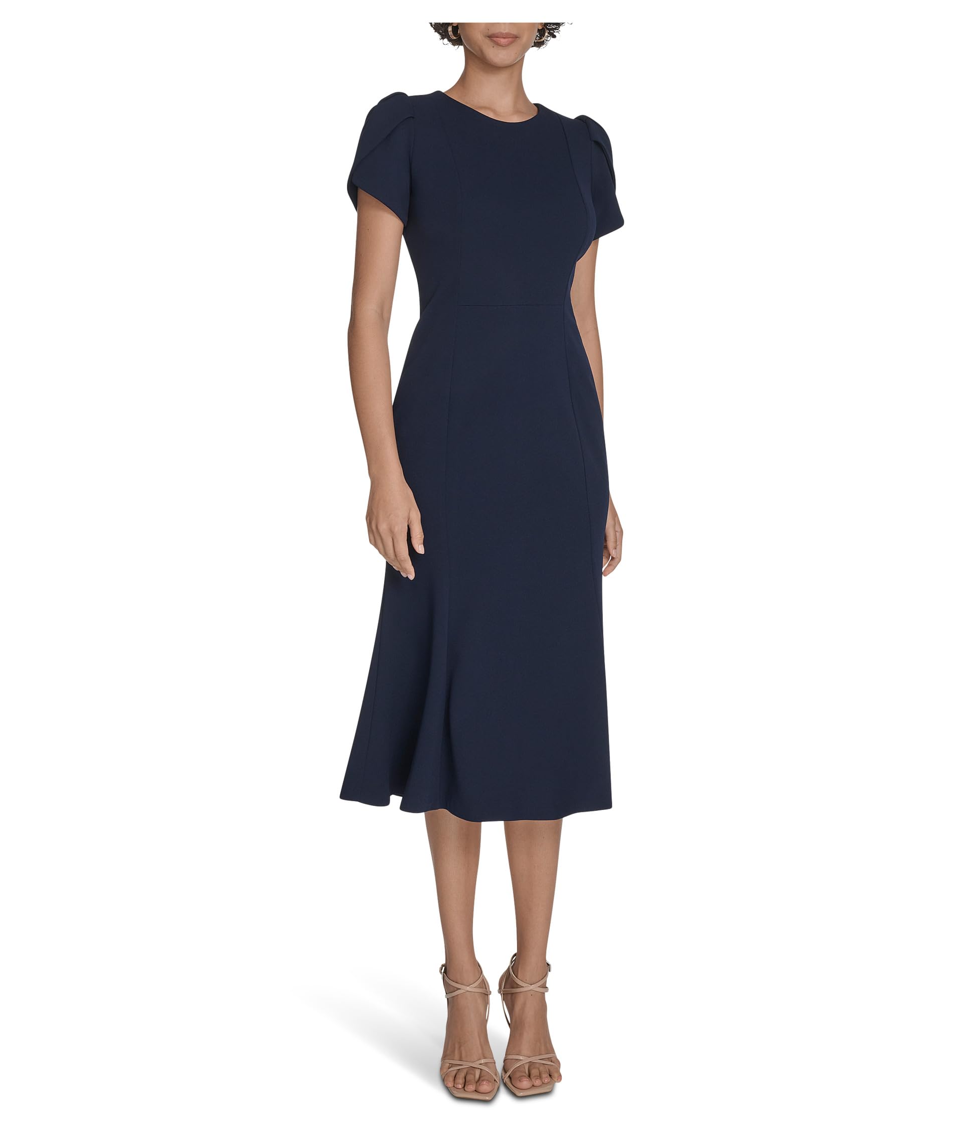 

Платье Calvin Klein Tulip Sleeve Aline Dress, цвет Indigo
