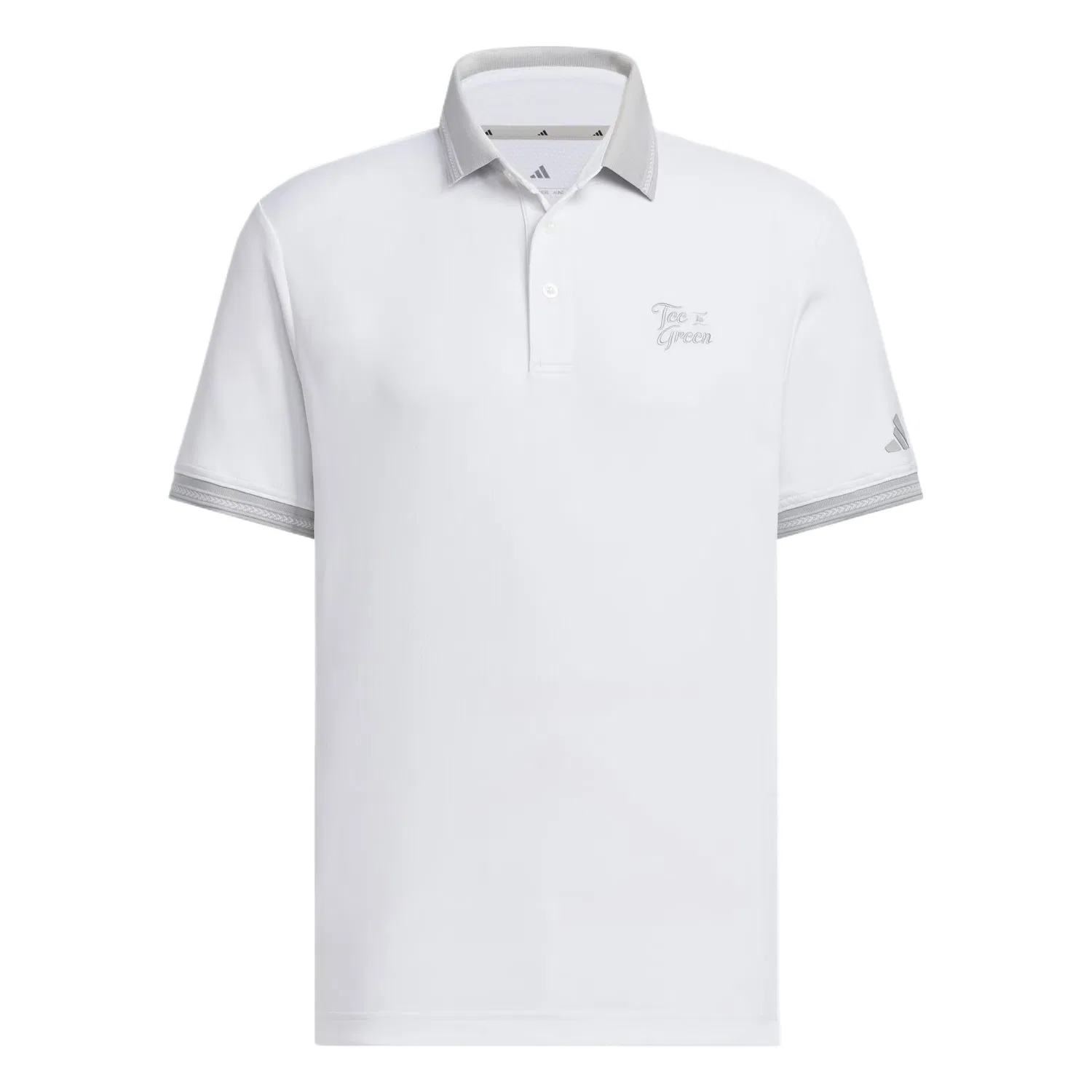 Поло мужское белое Lapel Moderate Other Adidas, White