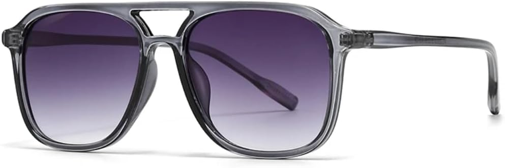 

Солнцезащитные очки с защитой UV400 | Большая оправа, двойная перемычка, цветные линзы | Для женщин и мужчин, для занятий спортом на открытом воздухе и вождения DSVIGF, Gray