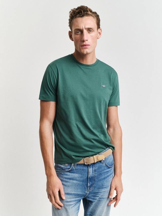 

Обычная футболка shield GANT, цвет Woody Green