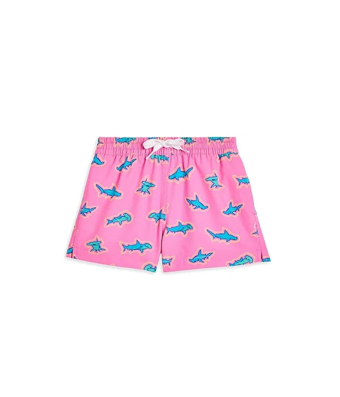 Плавки с принтом акул The Pink Apex Swimmers Chubbies Kids, Bright Pink/Pattern Base
