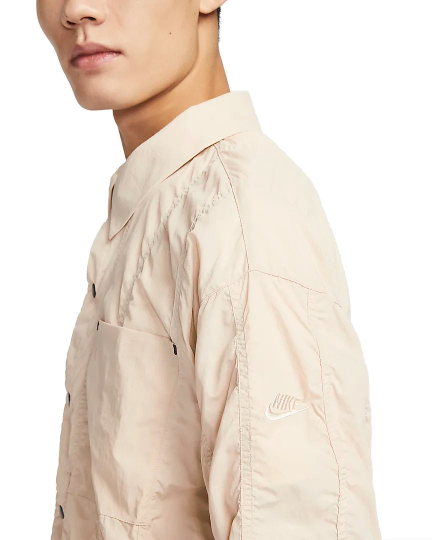 Спортивный топ Nike Sportswear Tech Pack Woven Long-Sleeve Top 'Beige' FB7364-126, бежевый — фото 3