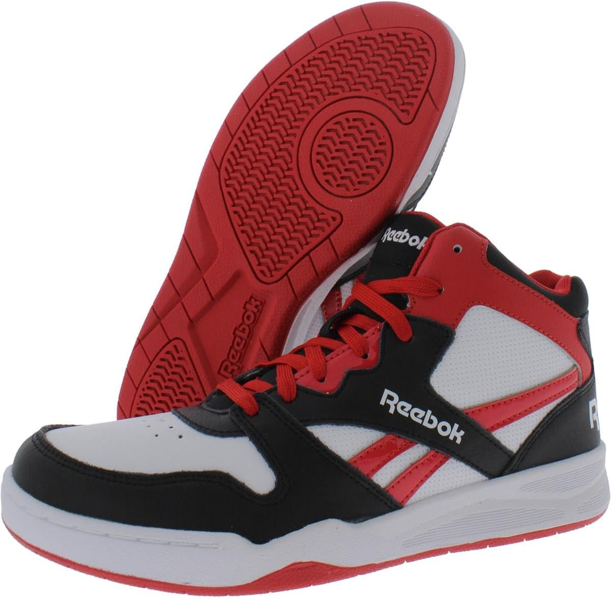 Кроссовки Reebok BB4500 Court для мальчиков (малыши/старшие дети), белый/черный/красный — фото 2