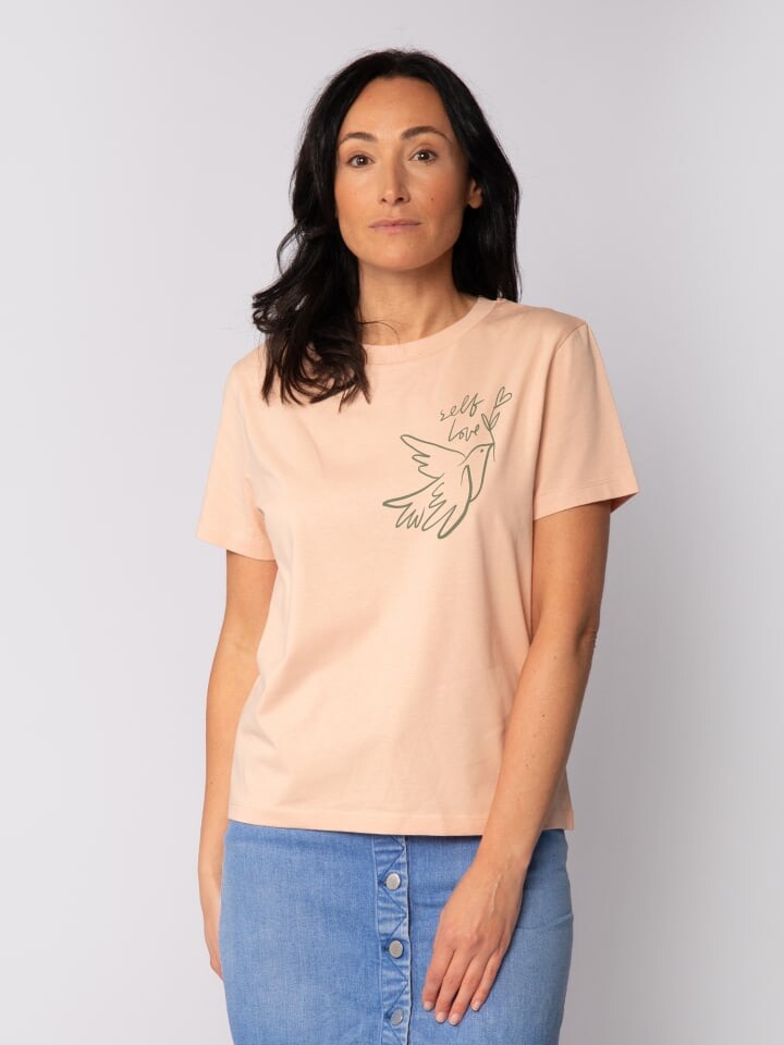 

Футболка wat Apparel T-Shirt Self love, цвет Fraiche Peche