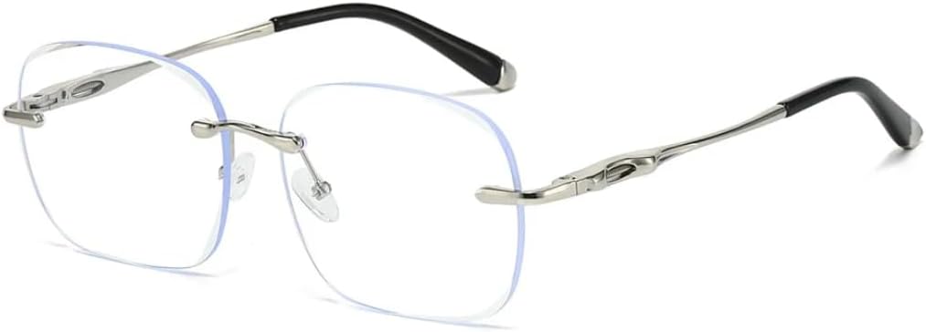 

Солнцезащитные очки для мужчин и женщин - защита UV400 - градиентные овальные металлические петли для занятий спортом на открытом воздухе и вождения DSVIGF, Silvery White